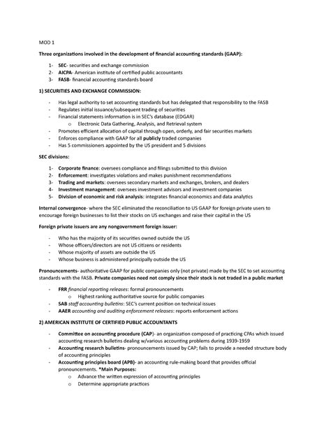 D103 Int Accounting 1 Notes MOD 1 Three Organizations Involved In