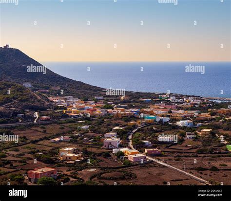 Top view of Linosa, Pelagie islands in Sicily. italy Stock Photo - Alamy