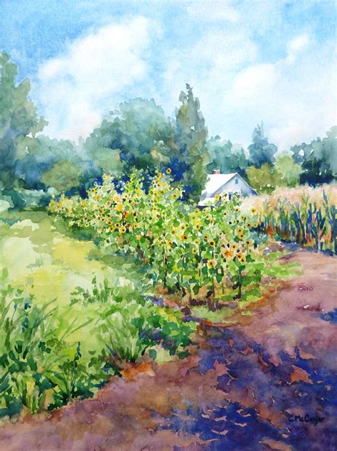 Watercolor Farm at PaintingValley.com | Explore collection of Watercolor Farm