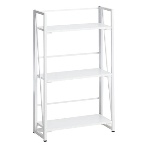 3-Tier Vienna Folding Bookshelf, White