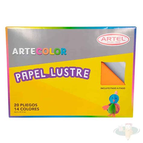 Estuche De Papel Lustre 20 Pliegos 14 Colores ARTEL LIBRERIA 1000 UTILES