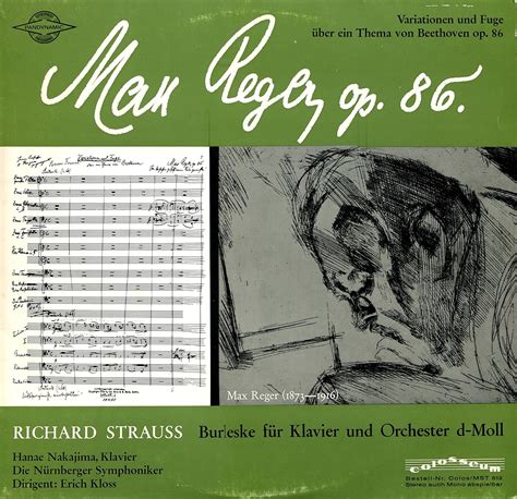 Max Reger Richard Strauss Erich Kloss Hanae Nakajima Piano Reger