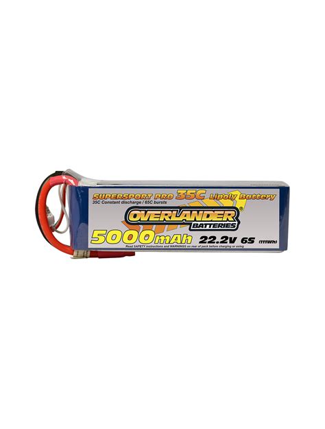 Overlander 5000mAh 22 2V 6S 35C Supersport Pro LiPo Battery Traxxas