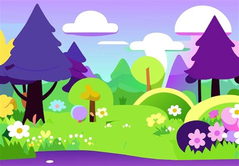 Premium Vector | Vector nature park scene background