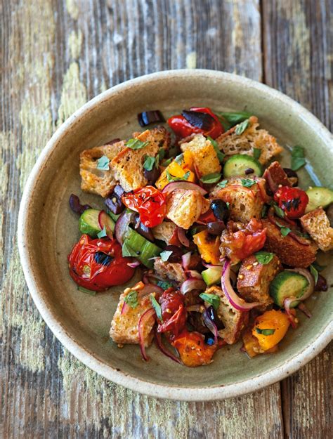 Bread Salad with Charred Tomatoes, Cucumber & Olives - Williams-Sonoma ...