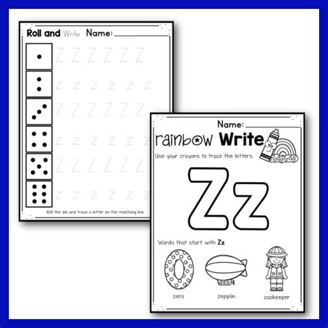 Alphabet Worksheets: Letter Z - Life Over C's Club