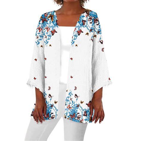 Paaisye Kimono Cardigans For Women Long Sleeve Sweater Tops Lightweight