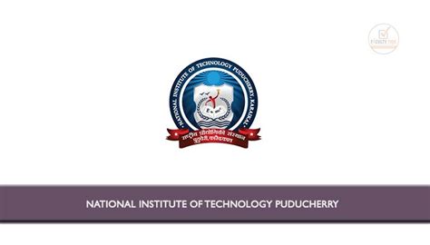 National Institute Of Technology Puducherry Advertisement For The