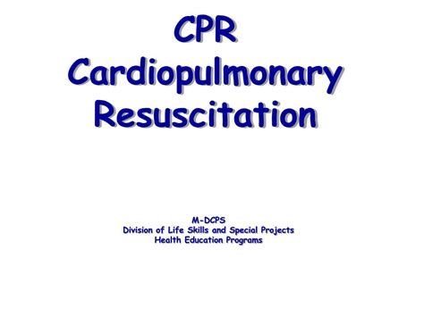 Ppt Cpr Cardiopulmonary Resuscitation Powerpoint Presentation Free