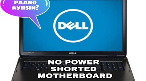 Dell Laptop Shorted Motherboard Youtube