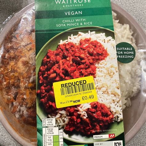 Waitrose Chilli With Soya Mince And Rice Reviews Abillion