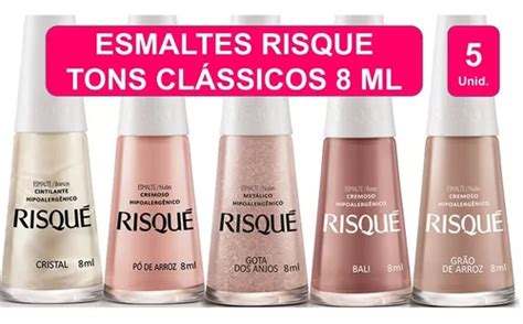 Kit Esmaltes Risque Tons Cl Ssicos E Nude Ml Parcelamento Sem Juros