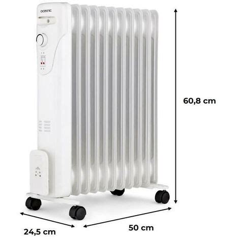 Radiateur électrique bain d huile 2500W OCEANIC 3 puissances 11