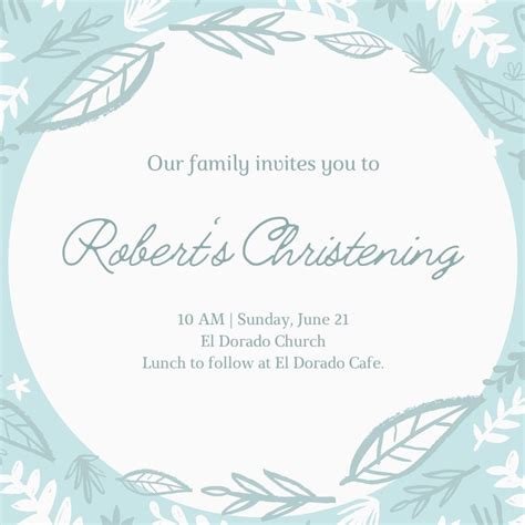 Free And Customizable Christening Templates