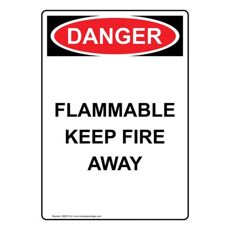 Portrait OSHA Flammable Liquids No Sign With Symbol ODEP-3100