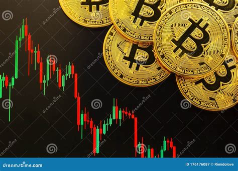 Bitcoin Cryptocurrency Gold Coin. Trading on the Cryptocurrency Exchange. Trends in Bitcoin ...