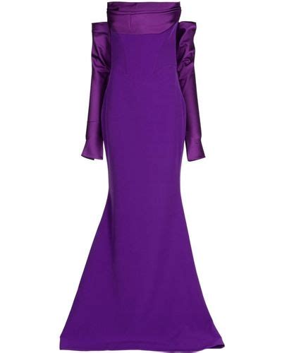 Purple Rhea Costa Dresses For Women Lyst