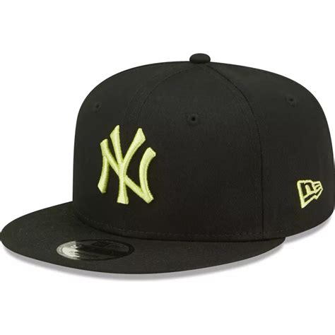 Casquette Plate Noire Snapback Avec Logo Vert 9FIFTY League Essential