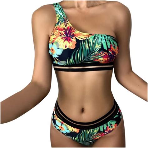 Maillot De Bain Mode Femmes Imprim Bikini Push Up Rembourr Beachwear Tsf Gns