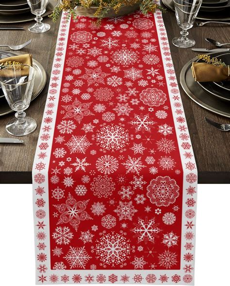 Amazon Abstract Snowflake Geometric Art Table Runner Dresser