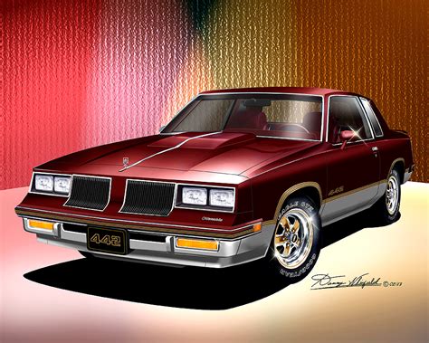 Oldsmobile Hurst Olds And442 Car Art Print Poster By Danny Whitfield