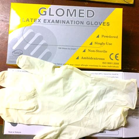 Dotted Latex Examination Gloves For Medical Use Length 10 15 Inches