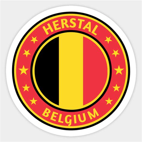 Herstal Belgium Circular Flag - Herstal - Sticker | TeePublic