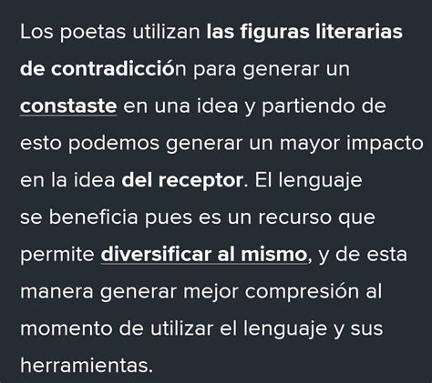 Porque Los Poetas Utilizan Figuras Literarias De Contradiccion