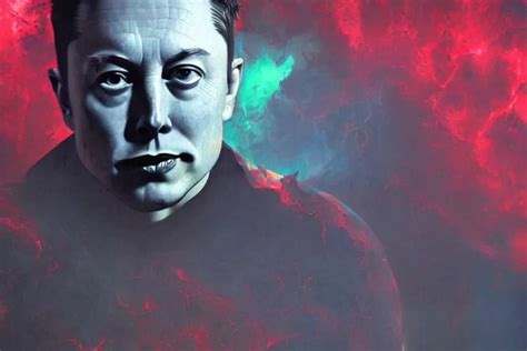 Brutalist Ambient Atmospheric Demon Evil Elon Musk Oil Stable