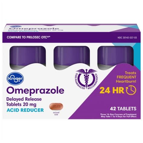 Kroger Omeprazole Heartburn Relief Delayed Release 20 Mg Tablets 42