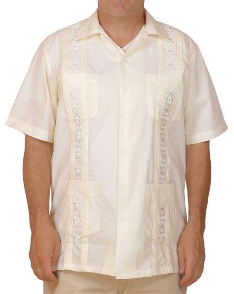 Cuban Style Guayabera Shirt Cream Cc11910yq5h Guayabera Shirt