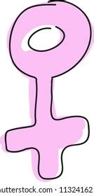 Sketch Symbol Female Sex Vector vector de stock libre de regalías 1132416257 Shutterstock
