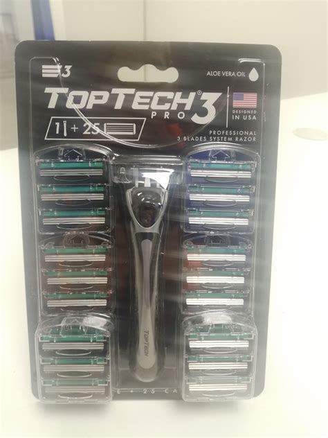 Бритвенный станок TOPTECH PRO 3 лезвия, с 25 сменными кассетами RMP3 ...