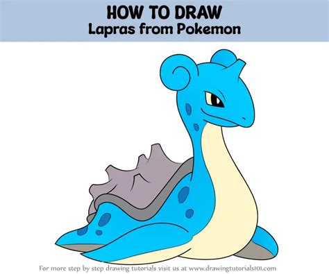 How To Draw Lapras From Pokemon Pokemon Step By Step