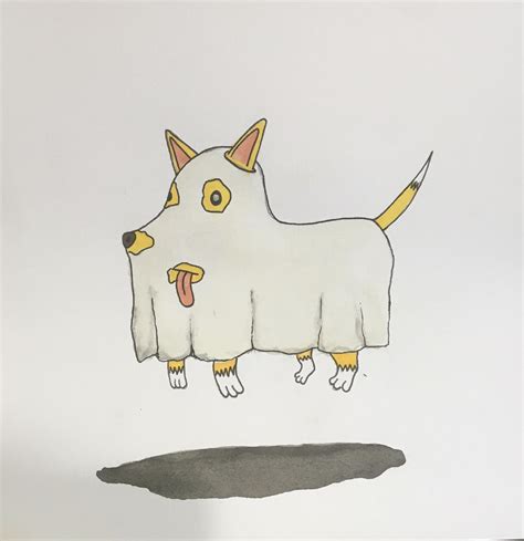 Ghost dog says Happy Halloween 🎃 : r/Watercolor