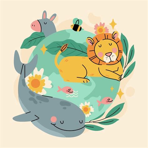 Ilustraci N De Biodiversidad Dibujada A Mano Vector Gratis