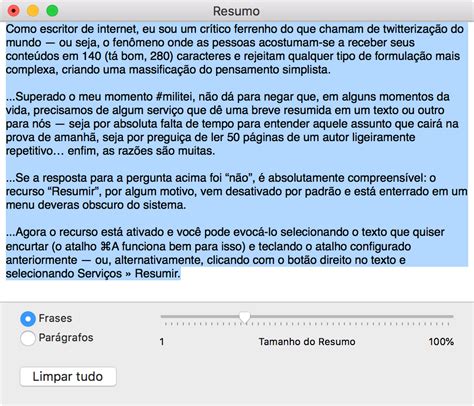 Como Utilizar O Recurso Resumir Para Encurtar Textos Longos No MacOS