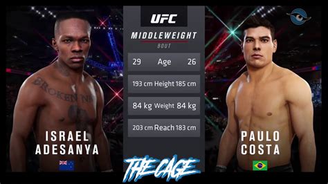 Adesanya Vs Costa Full Fight EA Sport UFC 3 YouTube