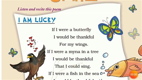 I Am Lucky Poem Class 2 English Ncert Unit 2 Youtube