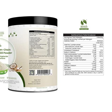 Medium Chain Triglyceride Mct Oil Powder Bionutricia Extract