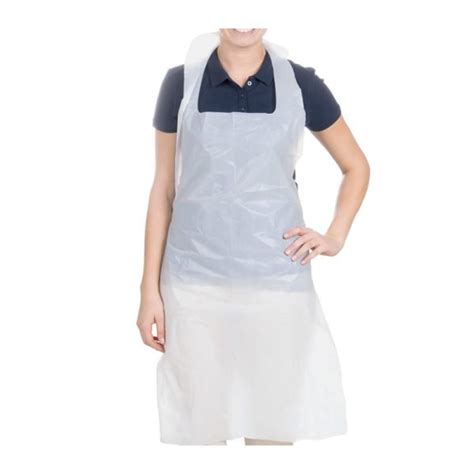 White Disposable Apron X 100 Freemans