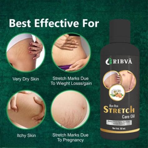 Ribva Present Stretch Marks Removal Oil Natural Heal Pregnancy Hip