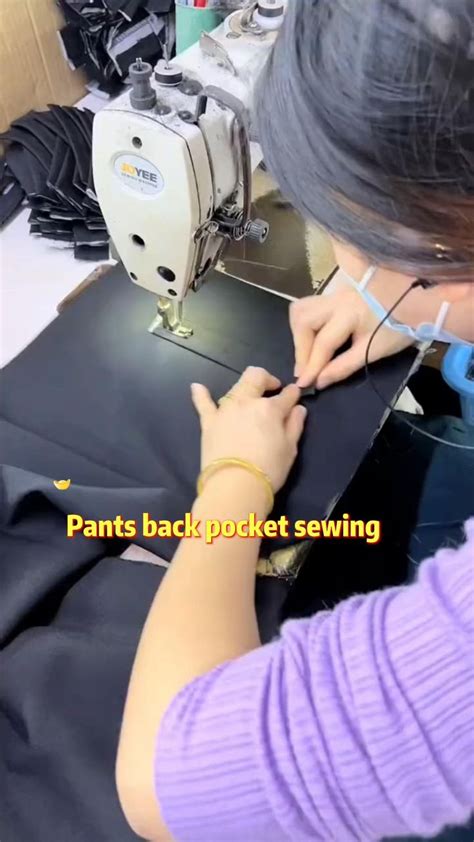 Pants Back Pocket Sewing We Are Custom A Small Quantity Clothing Manufacturer⁠ Moq：2pcs Per