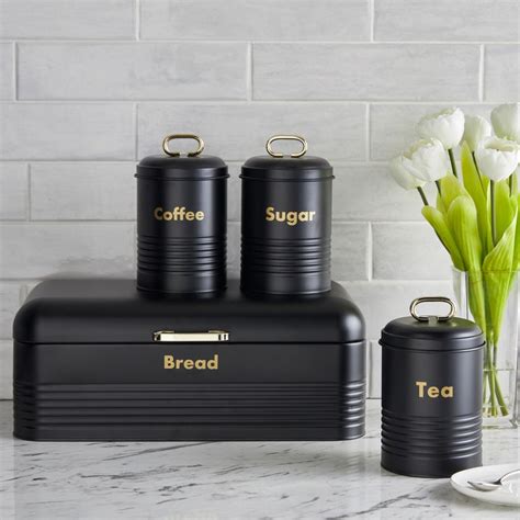 Shop Haven 4 Piece Canister And Bread Bin Set Online Home Centre Uae