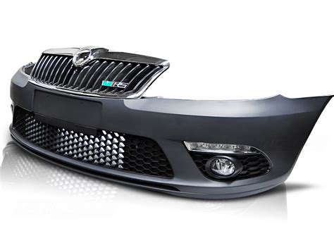 Rs Style Full Front Bumper With Drl For Skoda Octavia Mk Z