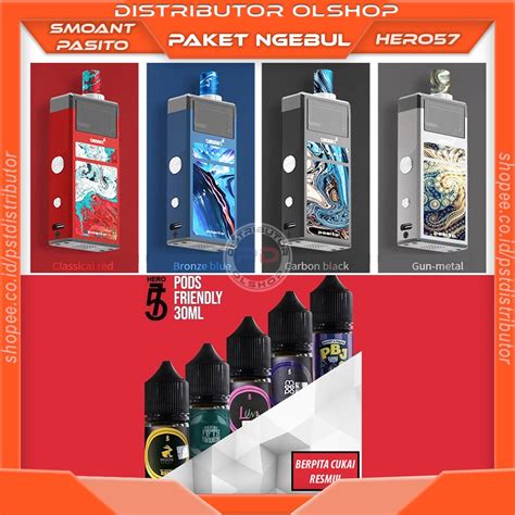 Jual Paket Ngebul Smoant Pasito Pod Salt Nic Liquid Hero Pods