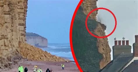 West Bay Rockfall Huge Cliff Fall Sees 1 000 Tonnes Of Rock Crash Onto Beach Somerset Live