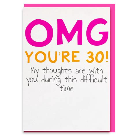 30th Birthday Card For Her Funny 30th Birthday Card 30th Etsy