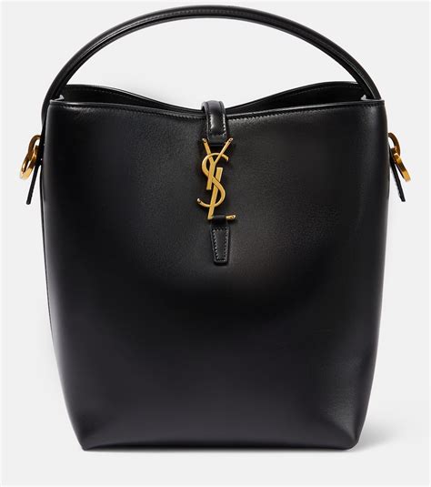 Le 37 Leather Bucket Bag In Black Saint Laurent Mytheresa