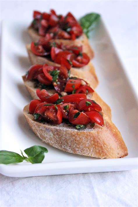 Bruschetta De Tomate Cherry Y Albahaca Mi Diario De Cocina